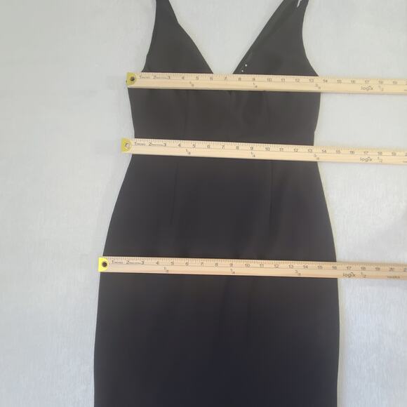 Lulu's Melora black sleeveless maxi dress Size Small formal minimalist wedding - Picture 7 of 13